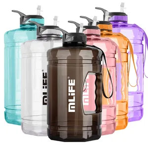 Botella de agua deportiva, jarra de agua de plástico de 2,2 L, sin BPA, con logotipo personalizado