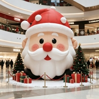 Nuevo Diseño Divertido de Santa Claus Escalando, Decoración Navideña Inflable con Luz Integrada, Impermeable y Duradera para Ventanas y Aleros del Hogar