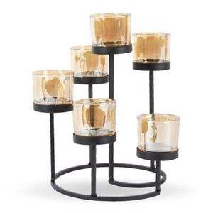 Decorative Iron Candle <b>Lantern</b> with Intricate Contemporary Cutwork for Elegant Festive and Everyday Use - Product Image 4