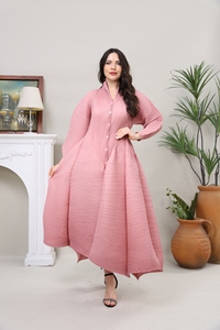Vestido Plisado Miyake Personalizado para Mujer, Vestido Elegante y Modesto para Iglesias, Vestido de Noche de Lujo con Mangas Largas - Product Image 3