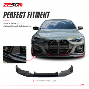 Divisor Delantero Estilo AD de Fibra de Carbono Seca ZESON para <span class=keywords><strong>BMW</strong></span> Serie 4 G22 G23 M440i 430i Coupé 2021+ - Product Image 5