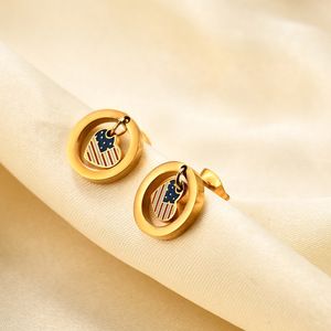Pendientes Colgantes Tricolor con Forma de Corazón, Acero, Oro, Aleación de Zinc, Joyería para Fiestas - Product Image 4