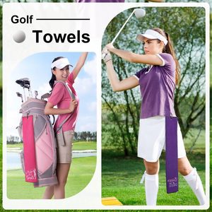 Toalla de golf personalizada Shine con clip, color verde lima, de microfibra, para bolsas de golf, regalos para hombres y mujeres, regalos de cumpleaños, regalos tipo gofre. - Product Image 3