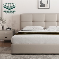 Meubles de chambre à coucher de luxe, cadre de lit Queen/King Size, design moderne, base de lit en bois massif, lits simples/doubles pour appartement/villa