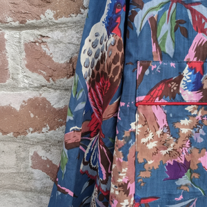 Conjunto de pijama de algodón 100%, vestido de noche ultrasuave estampado con bloque de mano para mujer, transpirable y para todas las estaciones - Product Image 1