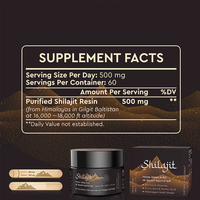 Shilajit Pur Sans Étiquette Sans Logo Vente en Gros Résine de Shilajit Végétalienne de l'Himalaya 600mg Shilajit Naturel Végétalien en Gélules