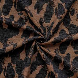 Tessuto Jacquard Vintage Leopardato in Ciniglia 2026, Lussuoso Tessuto Tinto in Filo per Abiti, Cappotti, Cuscini e <span class=keywords><strong>Tende</strong></span> - Product Image 3