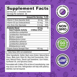 Tabletas masticables de etiqueta privada OEM, probióticos para niños con soporte digestivo, prebióticos orgánicos, suplemento vitamínico de <span class=keywords><strong>fibra</strong></span> dietética - Product Image 2