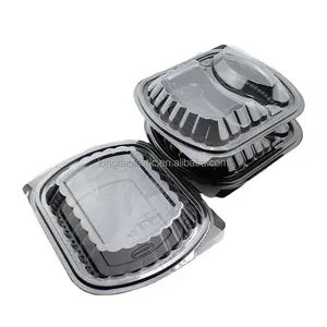 Micro-ondas descartável 1 2 3 compartimentos pp plástico refeição recipiente de armazenamento de alimentos bento embalagem de comida com tampa