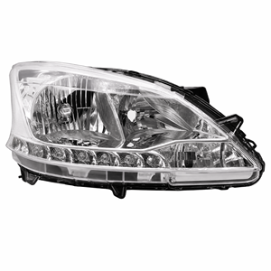 Conjunto de Faros Delanteros OEM 260103RA0C 260603RA0C Izquierdo+Derecho para Nissan Sylphy B17 2012-2026 Base Negra Halógeno <span class=keywords><strong>LED</strong></span> de Repuesto - Product Image 1