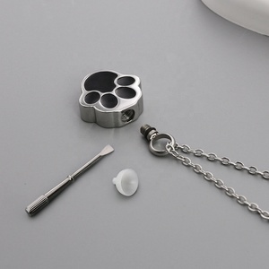 Urna Personalizzata in Acciaio Inox per Ceneri di Animali Domestici, Ciondolo Commemorativo, Portachiavi, Gioiello per Cremazione con Kit di Riempimento - Product Image 3