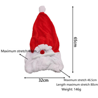 Cadeaux de Noël d'hiver pour adultes unisexes, casque intégral de moto de haute qualité pour un plaisir extérieur fou, housse de casque de Père Noël, chapeau de Père Noël
