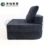 Sofá Cama Plegable de Esponja Convertible, Futón Portátil con Respaldo, Silla Multifuncional para Dormir, Ideal para Apartamentos y Villas, en Forma de L