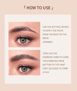 <span class=keywords><strong>Cire</strong></span> à sourcils naturelle imperméable et longue durée, <span class=keywords><strong>crayon</strong></span> pour imprimer votre logo, rehausseur <span class=keywords><strong>de</strong></span> style <span class=keywords><strong>de</strong></span> sourcils, stylo gel pour sourcils blancs - Product Image 6