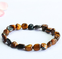 Bracelet extensible en perles irrégulières de quartz améthyste naturel 6*8mm 18cm unisexe, bijou de guérison énergétique pour yoga et méditation, cadeau