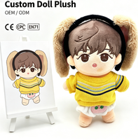Fabricant OEM ODM haute qualité personnalisé doux Kpop idole poupée en peluche avec pull mignon quantité minimale de commande en peluche