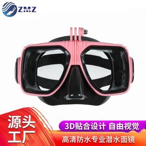 Masque de plongée à double lentille ZMZ, verre trempé 4,0 mm, support pour caméra, plongée libre, sports nautiques pour adultes - Product Image 4