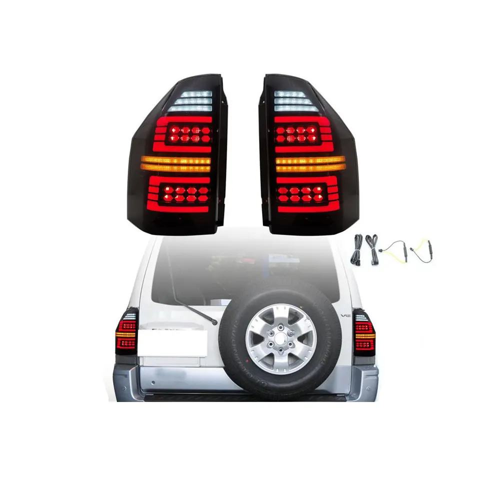 1 Piece Tail Lamp with Bulb Pajero V73 LED Tail Light 2004-2015 for Montero V75 Rear Fog Brake Turn Signal Automotive for Shogun
