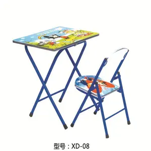 折叠批发人体工程学家用儿童学生书桌和可折叠儿童学习桌椅套装厂家直销f