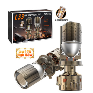 Redsea mejor <span class=keywords><strong>precio</strong></span> L33 Mini proyector luces Led láser H4 Led proyector lente Canbus 160W 30000LM Led proyector faros para coche - Product Image 1