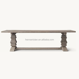 <span class=keywords><strong>Mesa</strong></span> de Comedor Vintage de <span class=keywords><strong>Madera</strong></span> Maciza de Oka para Restaurante, Mesas de Comedor para Uso Doméstico, Muebles de <span class=keywords><strong>Madera</strong></span>, <span class=keywords><strong>Mesa</strong></span> de Comedor de Tablas de <span class=keywords><strong>Madera</strong></span> - Product Image 1