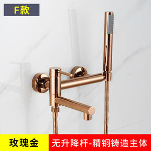 ชุดฝักบัวอาบน้ำสีเทากันเมทัลแบบข้ามพรมแดน 3.5-4.9 แกลลอนต่อนาที วาล์วเซรามิก หัวฉีดแบบฝน ปรับความสูงได้ - Product Image 5