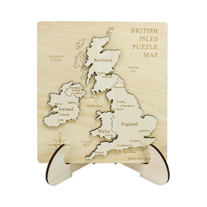 2025 populaire britannique carte <span class=keywords><strong>Puzzle</strong></span> jouet en bois <span class=keywords><strong>d</strong></span>écoratif artisanat personnalisé <span class=keywords><strong>pays</strong></span> Jigsaw jouet - Product Image 1
