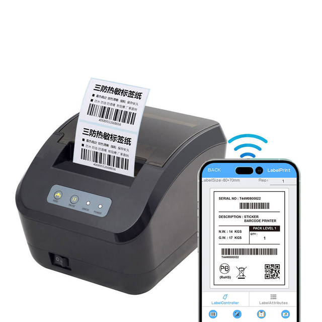 ZY-3310 ZYWELL Inkless Thermal Label Printer, Supports USB/BT/WiFi Connection Barcode Direct Adhesive Label Printer