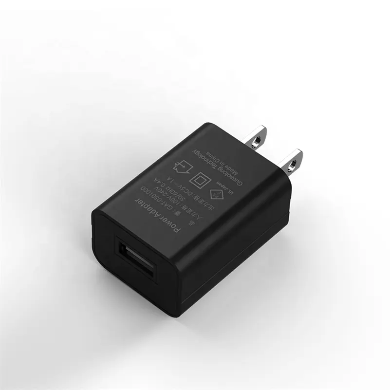 전원 어댑터 CE FCC SAA 인증 ABS 소재 5W 5V1A 단일 포트 USB 벽 충전기 전화 충전 용