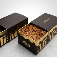 Emballages personnalisés pour tiramisu, pâtisserie, chocolat, boîtes en papier coulissantes biodégradables
