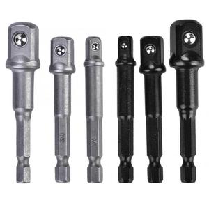 Type de clé Drill Chunk 3Pcs Socket Adapter 1/4 Hex Shank to 1/4 <span class=keywords><strong>3</strong></span>/81/<span class=keywords><strong>2</strong></span> Square Head Drill Bit Driver - Product Image 6
