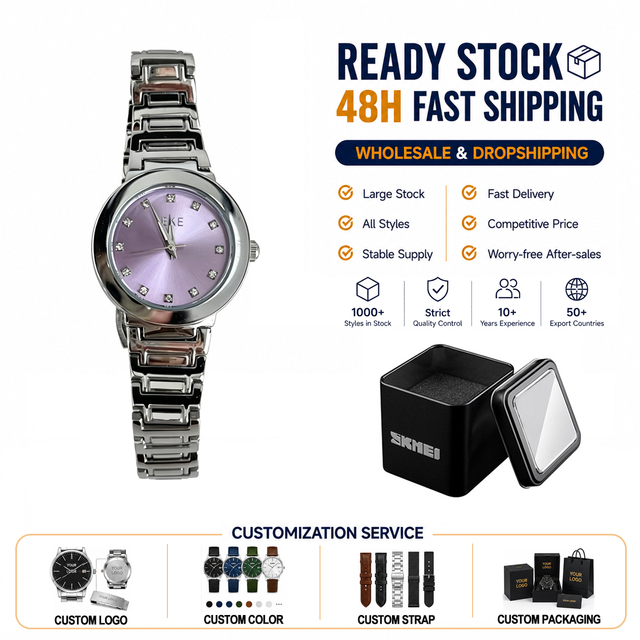 Custom Casual Women Quartz Watch Round Dial Alloy Case Butterfly Clasp Decor Wristwatch for Daily Wear and Casual Gatherings
