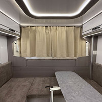 Caisse de camping-car en fibre de verre pour pick-up tout-terrain avec cuisine et salle de bain, adaptable aux pick-up grand format