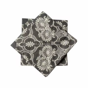 Einweg-Servietten mit Schwarz-Weiß-Symmetrie-Geometriemuster, 2-lagig, Dekorative Papierservietten für Abendessen, Mittagessen, Partys und Events, Haushaltspapier - Product Image 3
