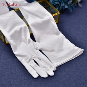 YouLaPan VM22 Robe <span class=keywords><strong>de</strong></span> soirée pour <span class=keywords><strong>femme</strong></span> Robe <span class=keywords><strong>de</strong></span> mariée avec coude Longueur <span class=keywords><strong>Soie</strong></span> Satin <span class=keywords><strong>Gants</strong></span> lisses - Product Image 6