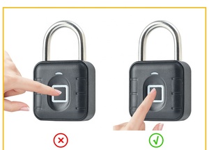 Cadenas intelligent <span class=keywords><strong>sans</strong></span> clé à empreinte digitale, <span class=keywords><strong>sans</strong></span> perçage, cadenas intelligent pour enfant, gadget magnétique - Product Image 3