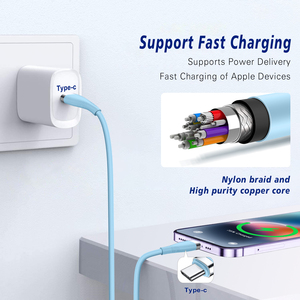 C Để C Đầy Màu Sắc Tùy Chỉnh Dữ Liệu Sync Cable Tinh Khiết Đồng 3A PVC Loại C Nhanh Chóng Sạc Cáp Phổ Thích Ứng Với IOS Android - Product Image 3