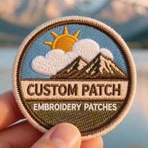 3D Custom Embroidered Logo <strong>Patches</strong> Puff Embroidery Heat Pressed Badges For Clothes &amp; Hats - Product Image 3