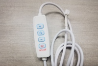Interrupteur variateur de lumière LED blanc 5V avec cordon de charge, câble de 1,5 m, charge maximale 12W, interrupteur marche/arrêt intégré, USB mâle