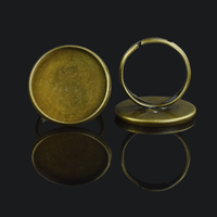 Ringrohlinge für Einlagen, 20mm, für Damen, runde, leere Ringrohlinge für Harz-Edelsteine, Zubehör für die Schmuckherstellung