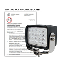 Projecteur de travail LED Emark 100W, faisceau spot/diffuse/anti-éblouissement, carré, 7 pouces, pour excavatrice