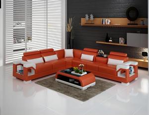Sofá Seccional Moderno de Madera, Diseño <span class=keywords><strong>Italiano</strong></span> en Forma de L, de Alta Calidad y Lujo, con Función de Sofá Cama - Product Image 1