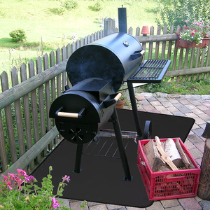 Haute température antiadhésif extérieur Double face <span class=keywords><strong>Silicone</strong></span> caoted ignifuge <span class=keywords><strong>pour</strong></span> Camping en plein air tapis ignifuge <span class=keywords><strong>Barbecue</strong></span> Grill BBQ tapis - Product Image 4