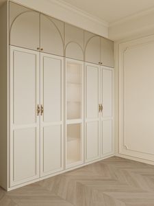Armadio Walk-in di Lusso Francese Bianco Durevole con Pannelli Regolabili, Moderno Guardaroba in <span class=keywords><strong>PVC</strong></span> con Ante in MDF, Arredamento per Camera da Letto - Product Image 2
