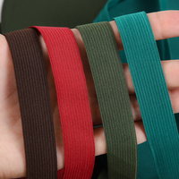 Bande élastique colorée de 2 cm en polyester et fil de latex, ruban élastique rouge à haute élasticité pour sacs, chaussures et ceintures de vêtements, vente en gros