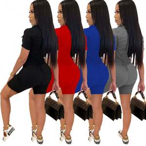 ชุดผู้หญิงไซส์พิเศษชุดฤดูร้อนชุดแซทสูท2025ชุดสีพื้นลำลอง - Product Image 4