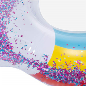Inflatable Swimming Ring Novelty Rainbow Sequin 120Cm PVC Adult Water Toy Unisex Float For Pool Beach Fun - Product Image 4