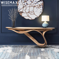Meubles WISEMAX, meubles créatifs pour couloir, forme unique, élégante table console en bois de peuplier massif naturel pour hôtel, salon