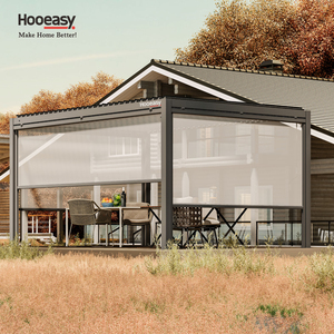 Hooeasy stores motorisés manuels <span class=keywords><strong>store</strong></span> enrouleur <span class=keywords><strong>à</strong></span> glissière écran latéral bioclimatique toit <span class=keywords><strong>à</strong></span> persiennes <span class=keywords><strong>pergola</strong></span> extérieure en aluminium - Product Image 2