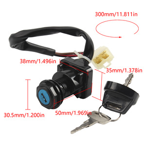 Zuqing กุญแจสวิตช์จุดระเบิดรถจักรยานยนต์ Ltz250 Ltf250 Ltz400 2ปุ่มและสายรัด - Product Image 2